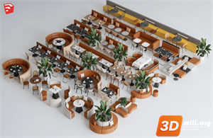 Cafe Furniture Skp Files 